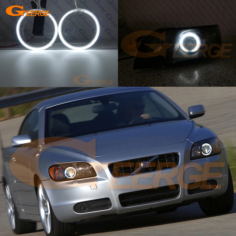 

For Volvo C70 2006 2007 2008 2009 Excellent angel eyes Ultra bright headlight illumination CCFL Angel Eyes kit Halo Ring
