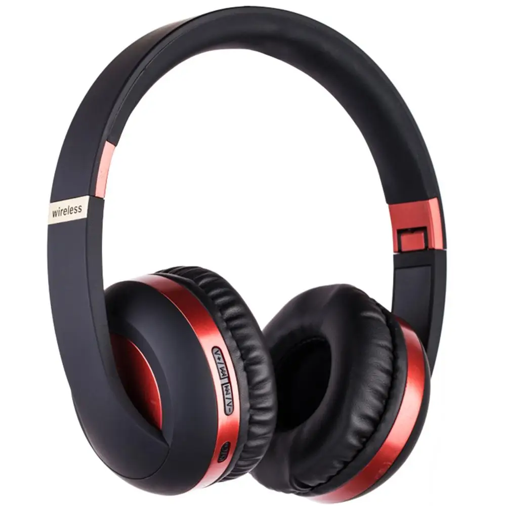 MH4 Bluetooth наушники тяжелые Beats 4D беспроводные наушники супер бас игровая гарнитура Музыка для Xiaomi ноутбук ПК - Color: Red