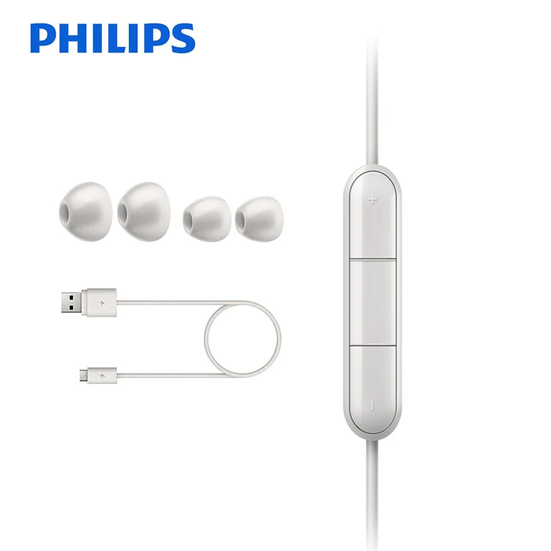 Philips SHB4305 бас+ Bluetooth 4,1 нашейные Беспроводные Наушники С Подавлением Шума Функция с микрофоном официальное подтверждение