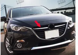 Аксессуары подходят для 2014 2015 Mazda 3 AXELA CHROME спереди сетки капот решетка крышка TRIM MOLDING GARNISH