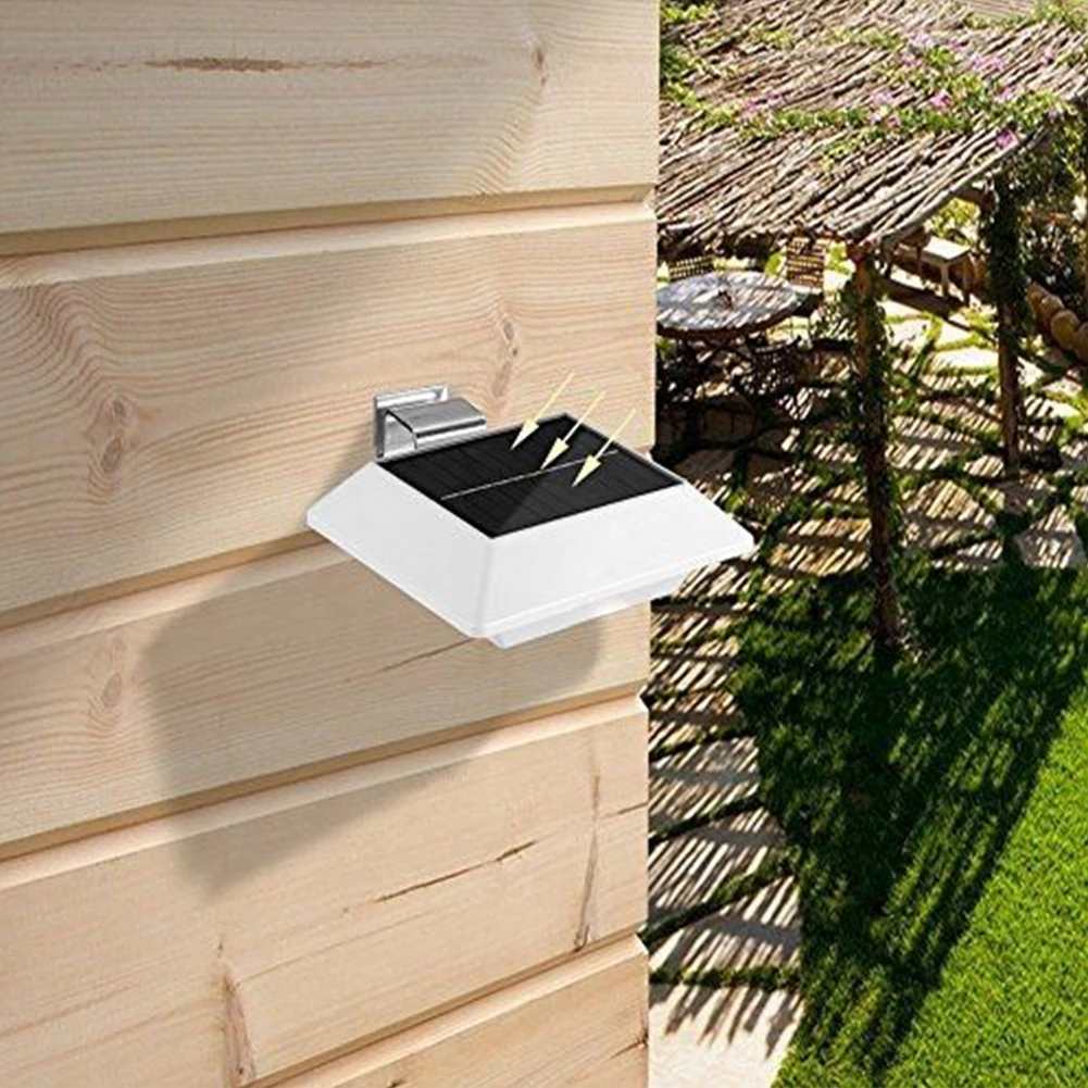 

TSLEEN Modren Design solar power 4 LED Gutter Lamp Outdoor Garden Security Personal Farm Spot Led Light Waterproof Cool White