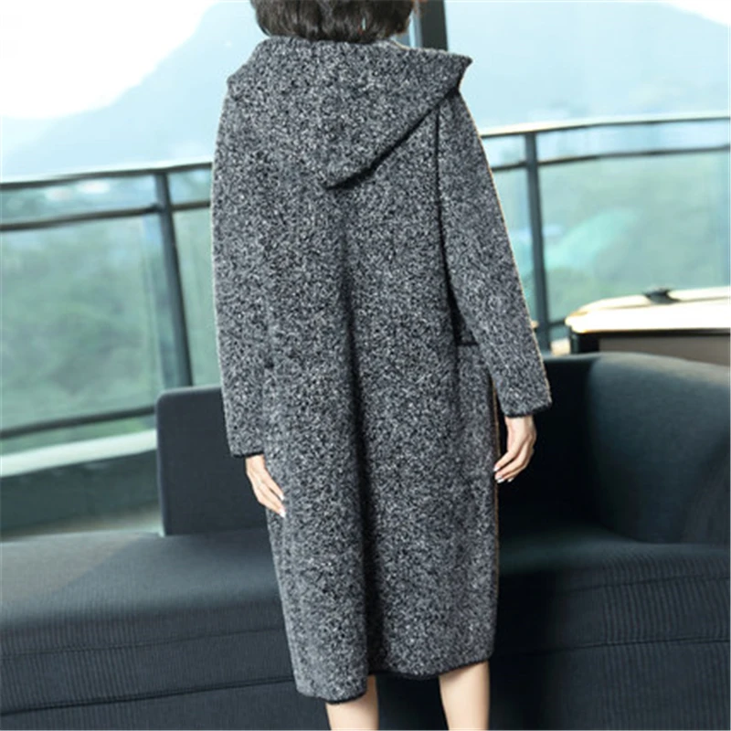 Vague Photo Veste Manteau Color Français Imitation L'eau Automne D'hiver Femmes Section Épais Rétro Et 2018 De Hjb398 Laine Cachemire Longue Nouvelle 0AwqH