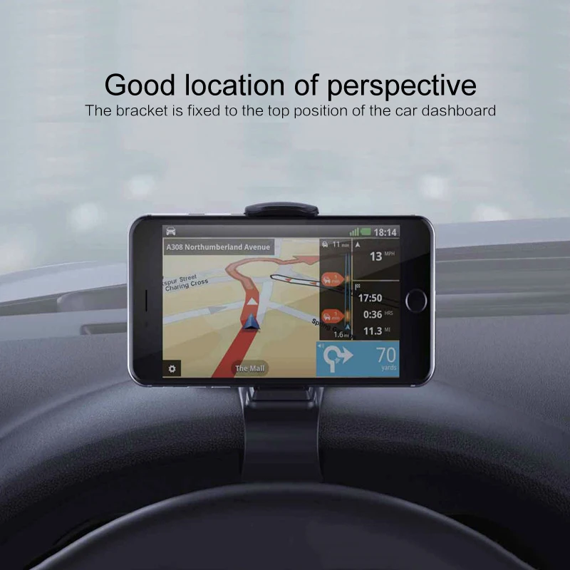 Автомобильный держатель для телефона на приборную панель 360 градусов, подставка для мобильного телефона, Универсальный Регулируемый держатель для мобильного телефона