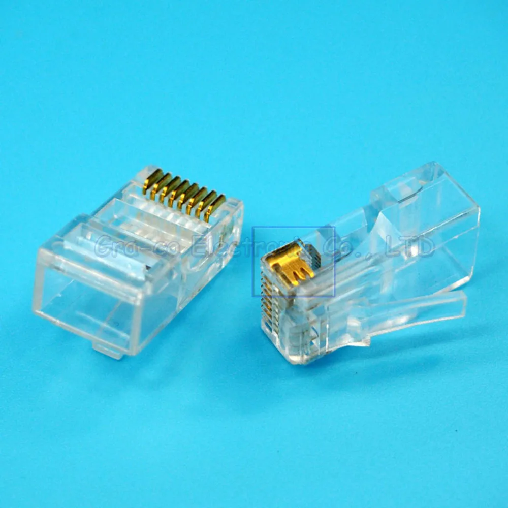 

100pcs RJ45 Category 6 crystal plug RJ45 network cable Crystal Head CAT6 Network Interface