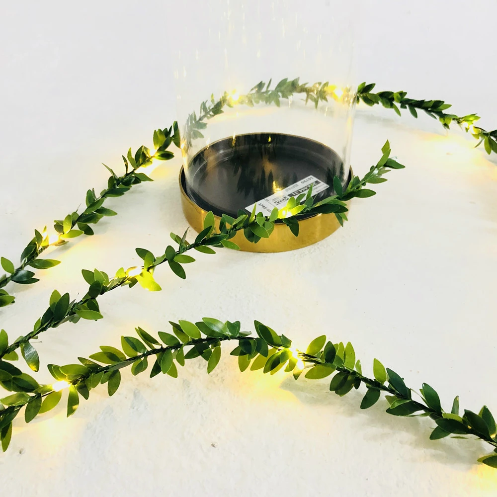

Leaves Christmas String Fairy Light Xmas Decoration 2M 5M 10M Copper Wire String Light Micro LED Garland for Kid Bedroom Holiday