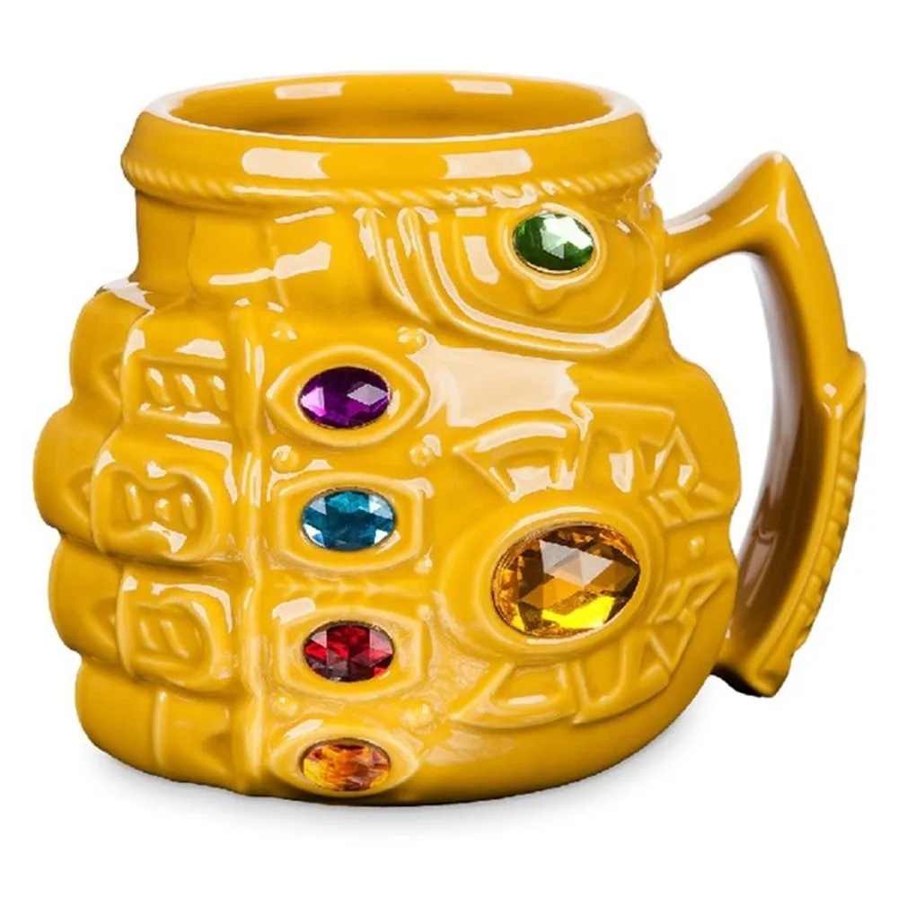 

Avengers Endgame Thanos Infinity Gauntlet Mug Ceramics Coffee Tea Cups Halloween Bar Drinkware Funny Gift 401-500ml