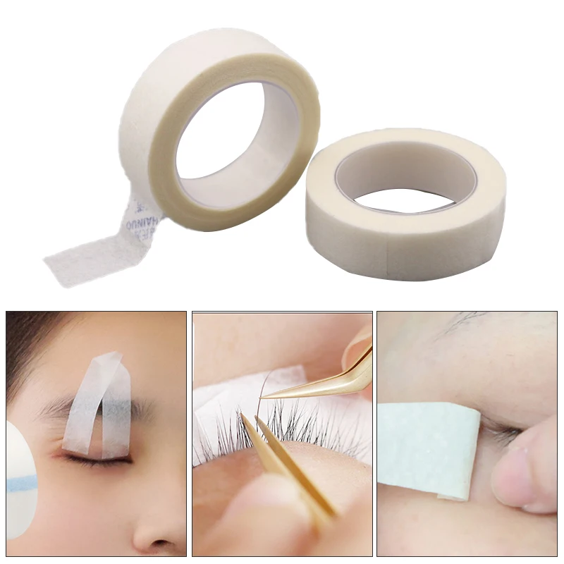 

New Professional 3 Rolls Eyelash Extension Lint Free Eye Pads White Paper Under Patches Tool For False Lashes Patch Medical Tape