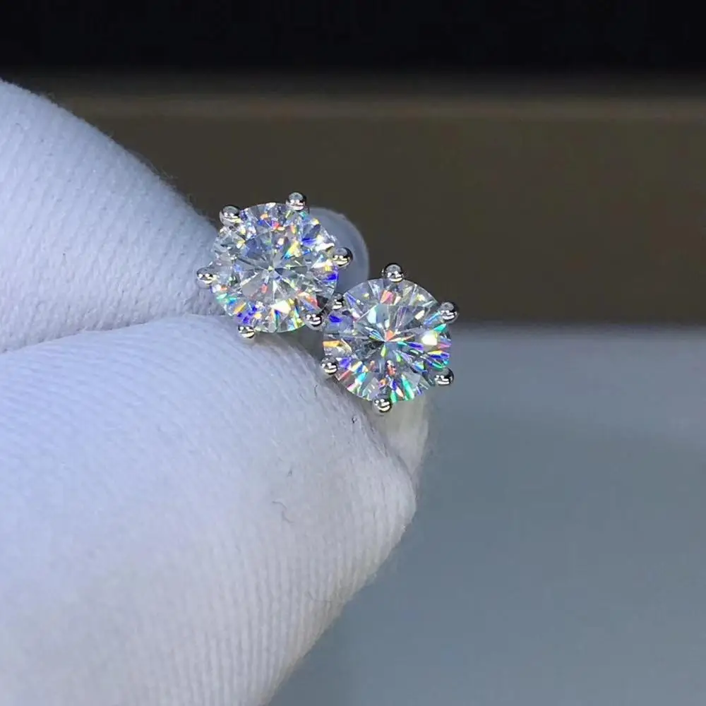 Поэтический еврей магазин Круглый Муассанит вырезанный всего 1.00ct Алмазный тест