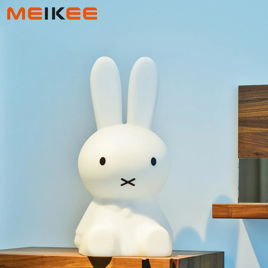 

28cm Rabbit LED Night Light Children Baby Bedroom Night Lamp Cartoon Decorative Bedside Sleeping Lamp for Kids Gift