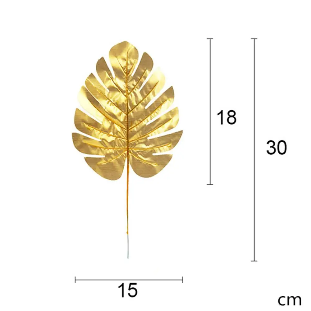 20 шт Искусственные золотые черепахи сзади лист рассеянный хвост лист Свадебные украшения для дома Вечеринка день рождения Пальмовые Листья - Цвет: 1