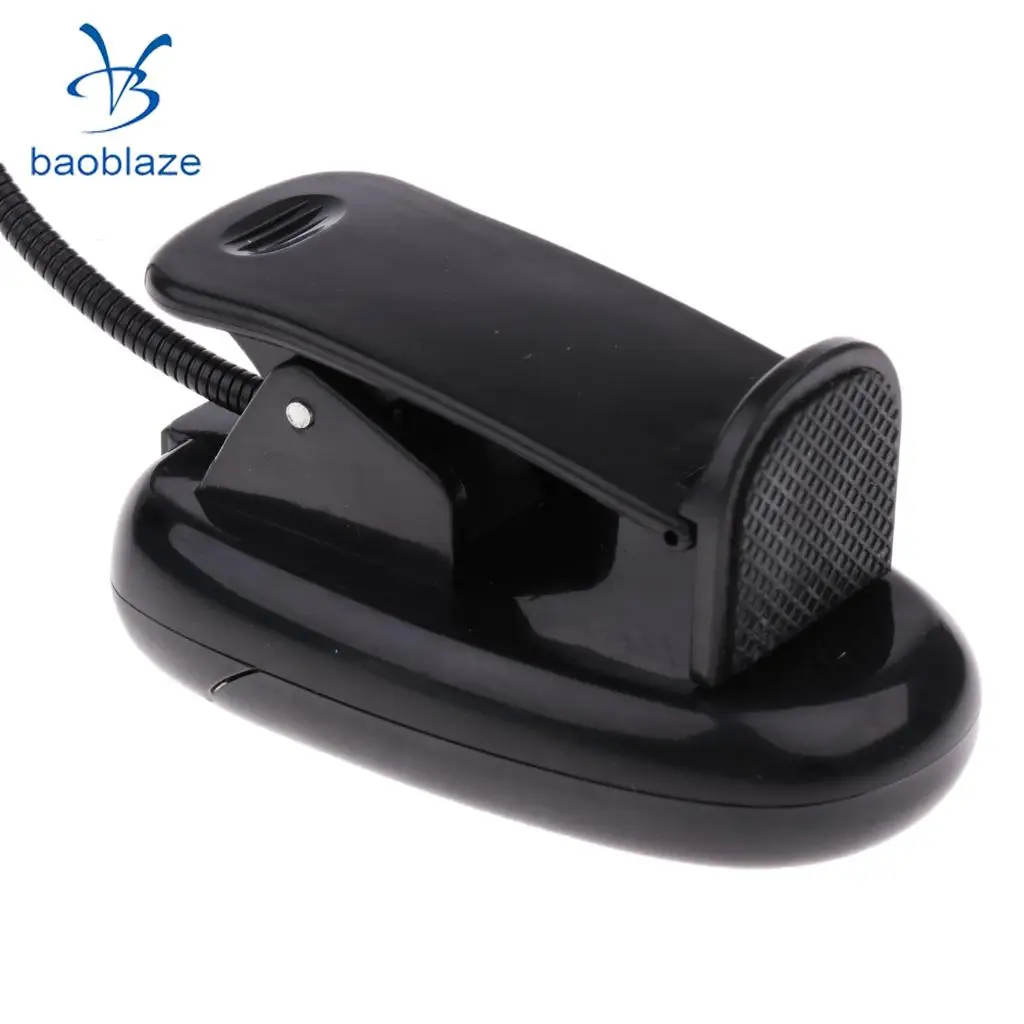 Portable Travel Flexible Neck 2led Clamp clip-on Reading book light Lamp, Battery and USB Powered , 2 ways to offer power	