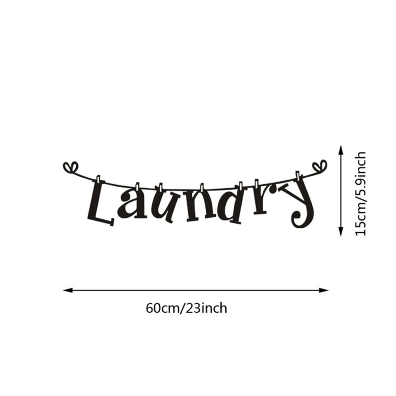 Laundry Room Wall Sticker Home Decor Popular Vinyl Removable Art Decal4