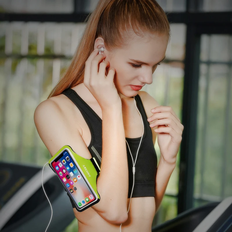 HAISSKY Спортивная нарукавная Повязка-чехол для бега для смартфона для iPhone XR XS макс 7 8 6S плюс Xiaomi Redmi Note 7 F1 сумка на руку для samsung S10 плюс