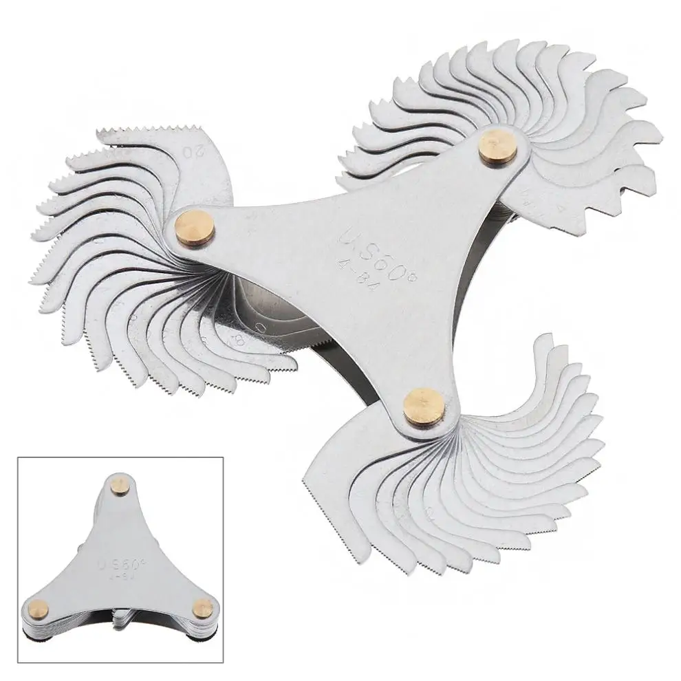 51pcs/set US Specification Thread Gauge Screw Pitch with Blades Range 4-84 for Industrial Measurement | Инструменты