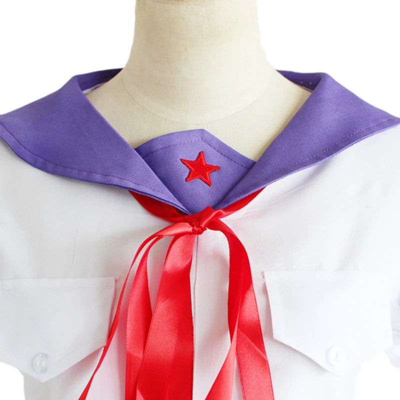 Аниме косплей для Чжан Цзи. Gakkou Gurashi школьная форма девочек и парик японский