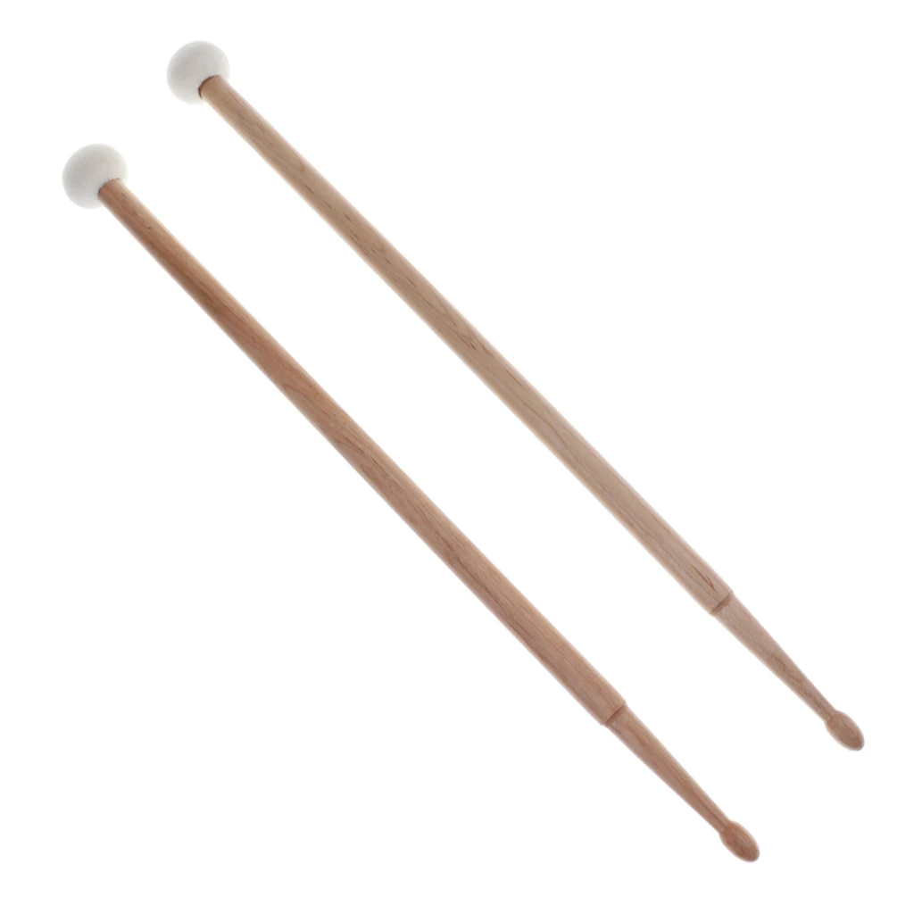 

2 Pieces Double Head Drum Cymbal Gong Mallet Soft Hammer Sticks Mallets Rods Felt Hammer 419mm