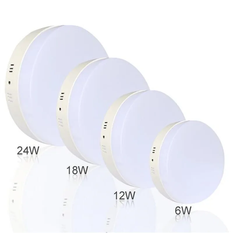 

6W 12W 18W 24W Round No Cut ceiling Surface mounted LED downlight led panel light SMD circle ceiling Down lamp kitchen