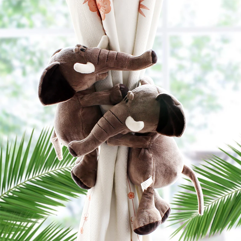 

cute plush toy forest elephant lion leopard giraffe tiger fox monkey soft doll curtain buckle decoration birthday Christmas gift