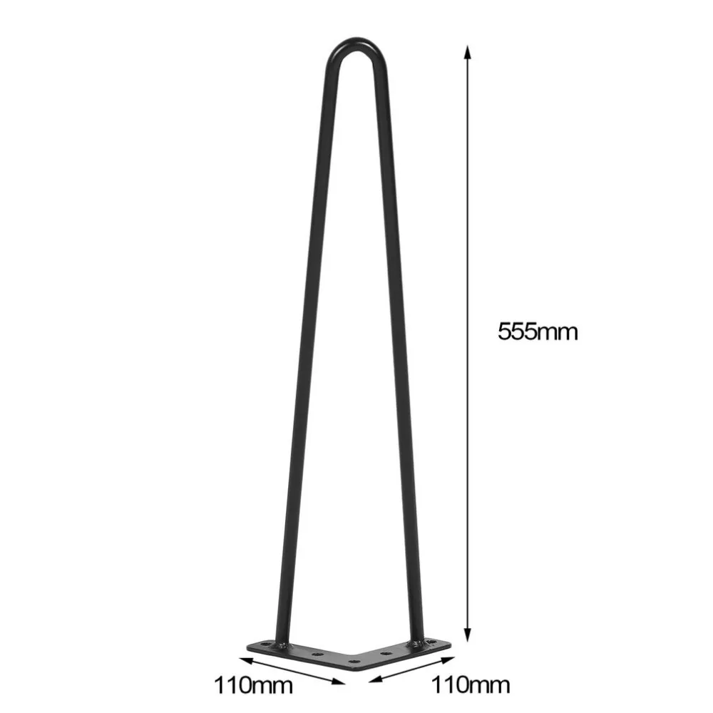 22 Inch Heavy Duty Two Rod Angled Design Coffee Dining Table Hairpin Legs Support Brackets Furniture Accessaries Black 22 Inch Heavy Duty Two Rod Angled Design Coffee Dining Table Hairpin Legs Support Brackets Furniture Accessaries Black