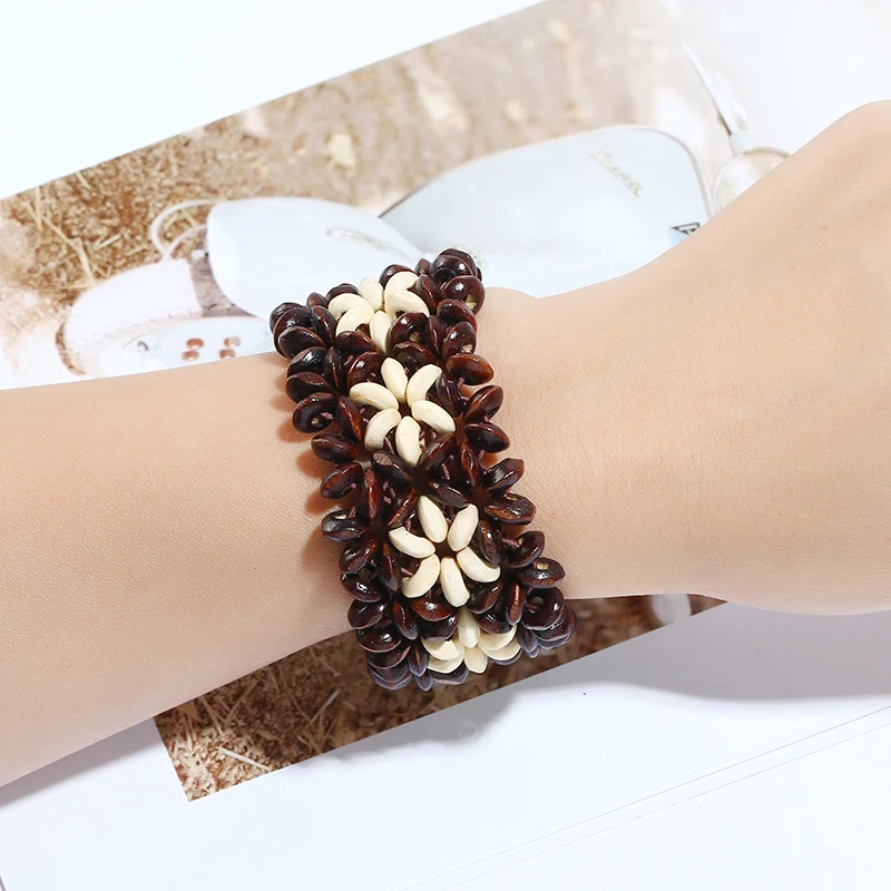 

LiuxspVintage Wide Bohemian Bracelet Woven Bangles For Women Fashion Jewelry