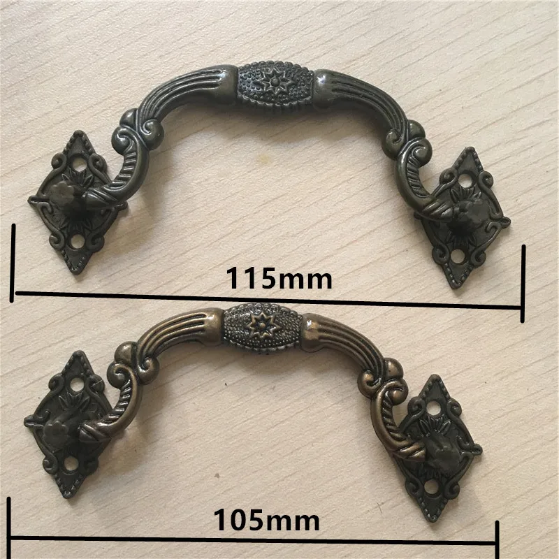 Пластиковая коробка держатель, чемодан держатель Арка мебельная фурнитура Ручка, бронзовый тон, 1 комплект