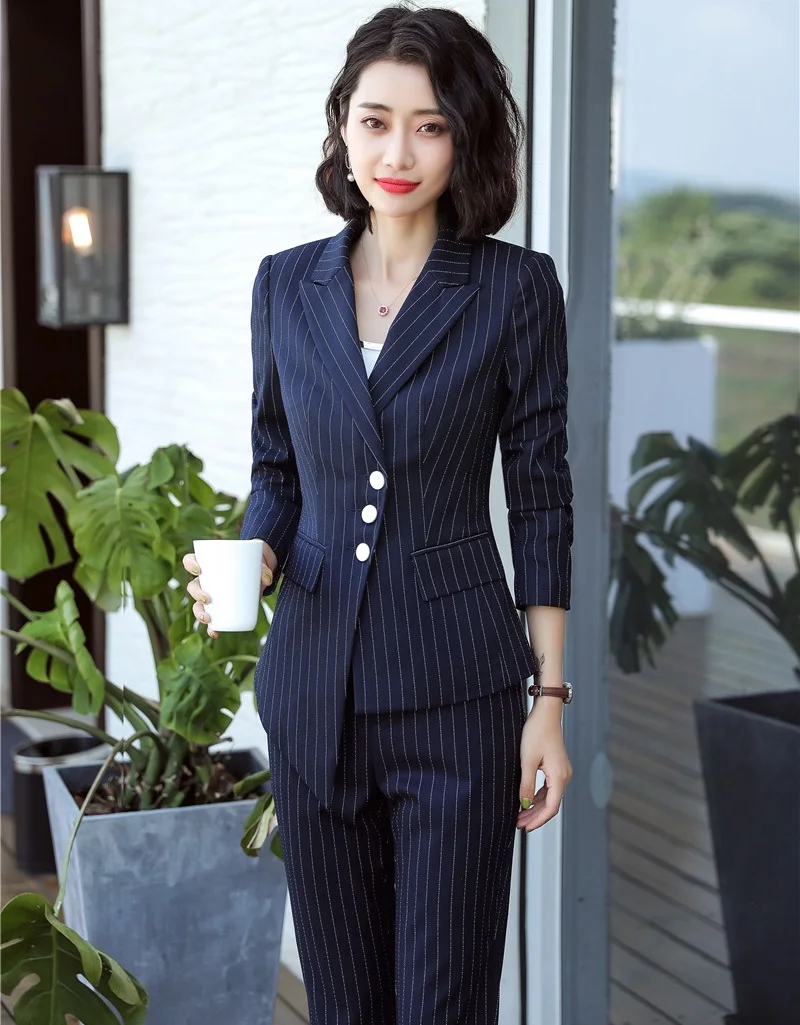 Formal Uniform Designs Professional Pantsuits With Jackets And Pants For Ladies Office Work Wear Business Suits OL Styles Blazer