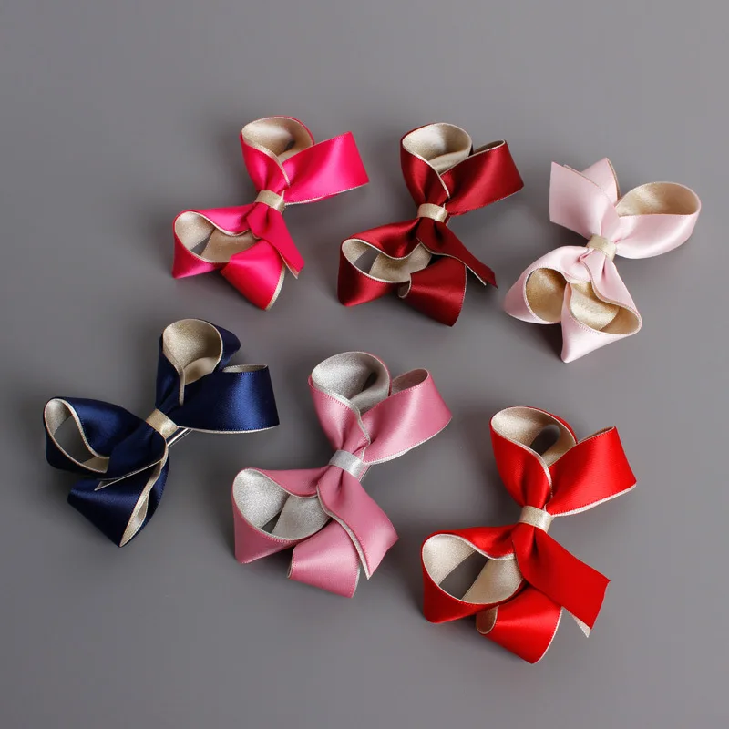 20 pcs/lot , 3" Ribbon Bow Hair Clip For Baby Girl , Baby Kids girls