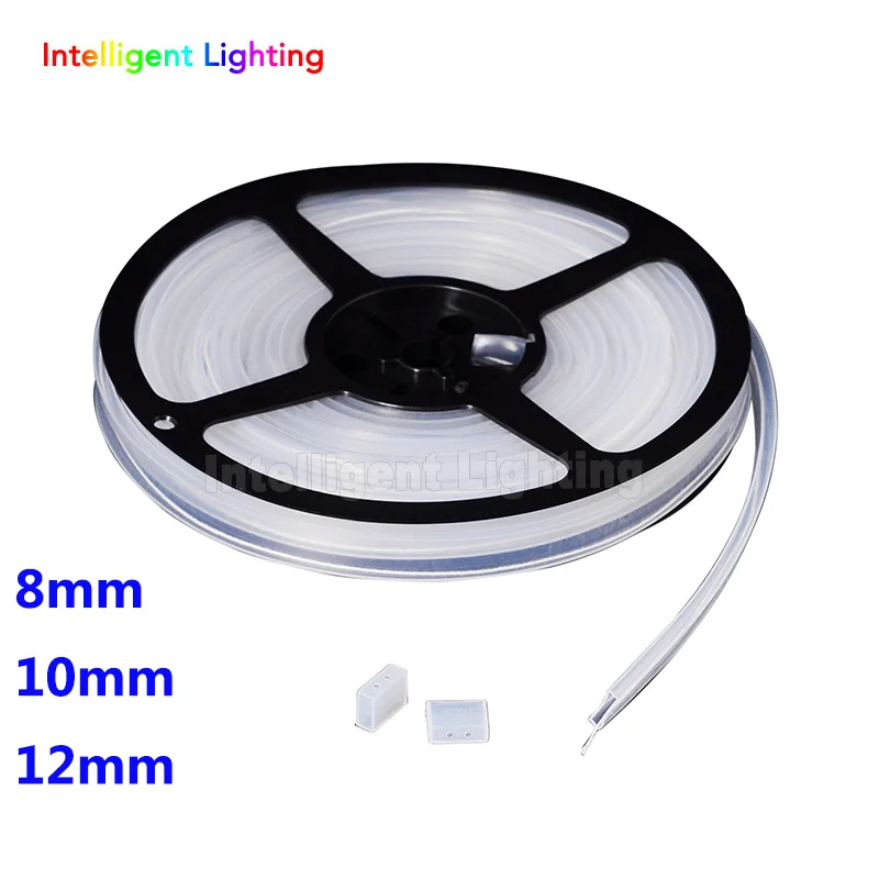 5 м/10 м длина 8 мм/10 мм/12 мм силиконовая трубка IP67 для SMD 5050 3528 3014 5630 ws2801 ws2811 ws2812b