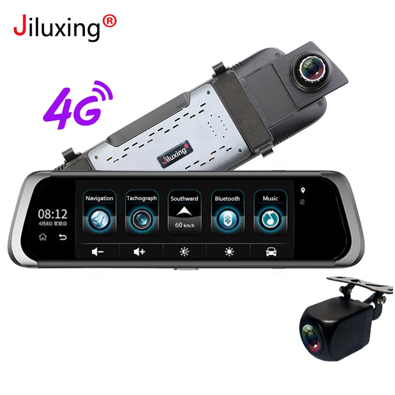 Jiluxing D06S 10 &quot4G Автомобильный видеорегистратор 1080P GPS навигация Автомобильные