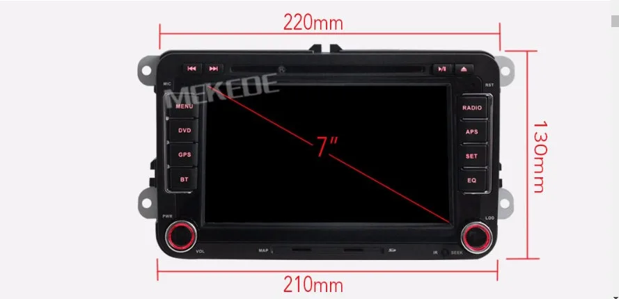 Sale Wholesale! 4G LTE Quad core Android 7.1 Car radio audio Navigation GPS DVD Player for VW/Volkswagen/Passat/POLO/GOLF/Skoda/Seat 4