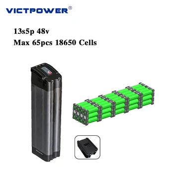 

18650 3400mah Battery OEM 13S5P 48V 17ah Lithium Ion Battery Pack for Electric Bick with case 5pcs/lot
