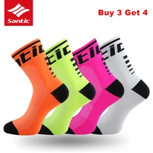 Santic велосипедные носки мужские женские анти-пот Спорт на открытом воздухе бег дышащий Спорт Calcetines велосипед дышащие мeias носки