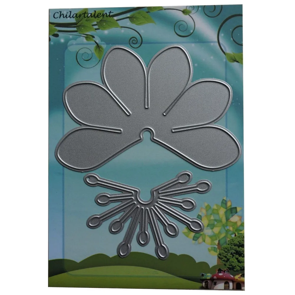 

3D 6 Petal Flower Plumeria Rubra Metal Cutting Dies For Scrapbooking Core Embossing Folder Template Greeting Card Pistil