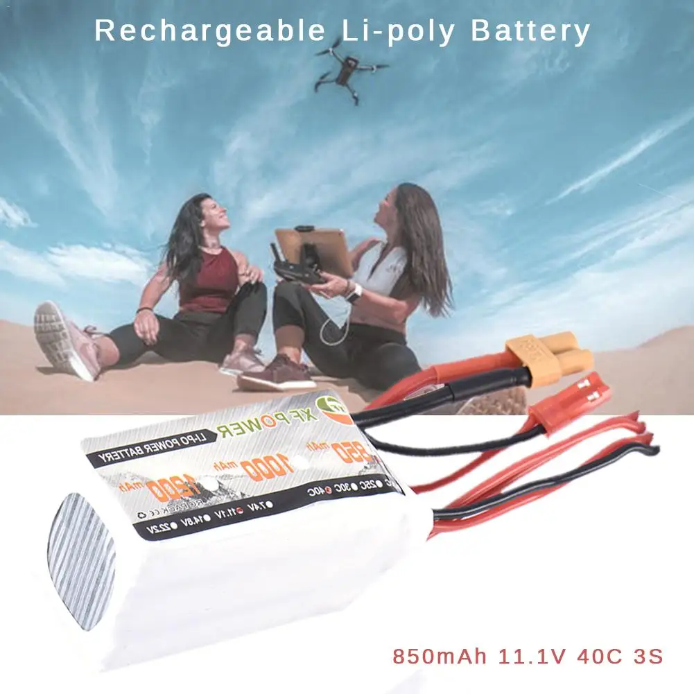 XF 850mAh 11 1 V 40C 3S JST разъем XT30 перезаряжаемая литиевая батарея для дистанционного
