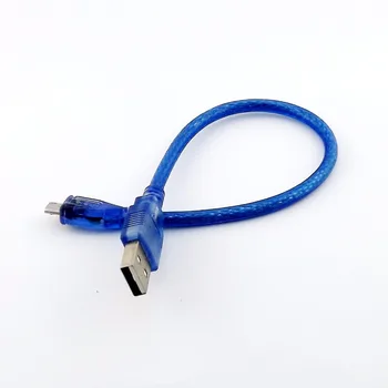 

10pcs USB 2.0 Type A Male to USB Micro B 5 Pin Male Plug Adapter Data Cable Blue 1FT