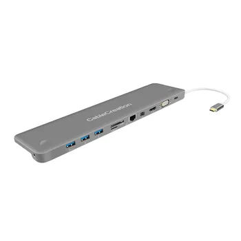 

Type C Multiport 4K Adapter,CableCreation Thunderbolt 3 Compatible,USB-C to USB 3.0/HDMI/VGA/Mini DisplayPort/Ethernet and more