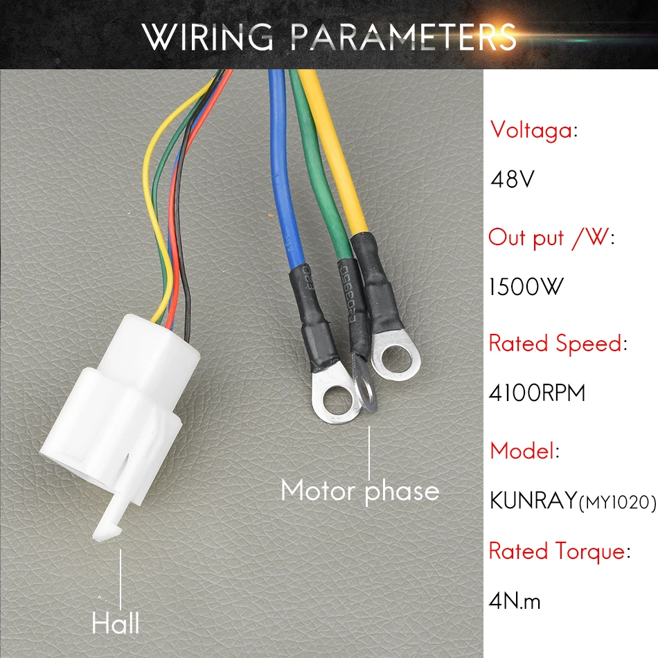 Бесщеточный мотор KUNRAY 48V 1500W 1600W DC комплект для переоборудования электрического