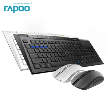 

New Rapoo X336M Multi-mode Silent Wireless Keyboard Mouse Combos Bluetooth 3.0/4.0 RF 2.4G switch between 3 Devices Connection