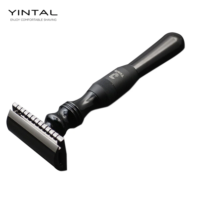 Men Long Handle Manual razor Double edge Blade Safety Razors 3 piece