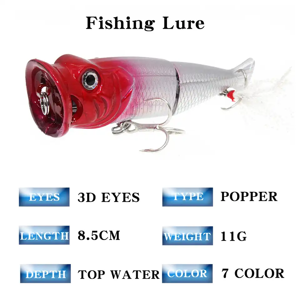 LEOSPORT 1 шт. новая жесткая рыболовная приманка 8 см 11 5 г приманки для рыбы Topwater 6 #