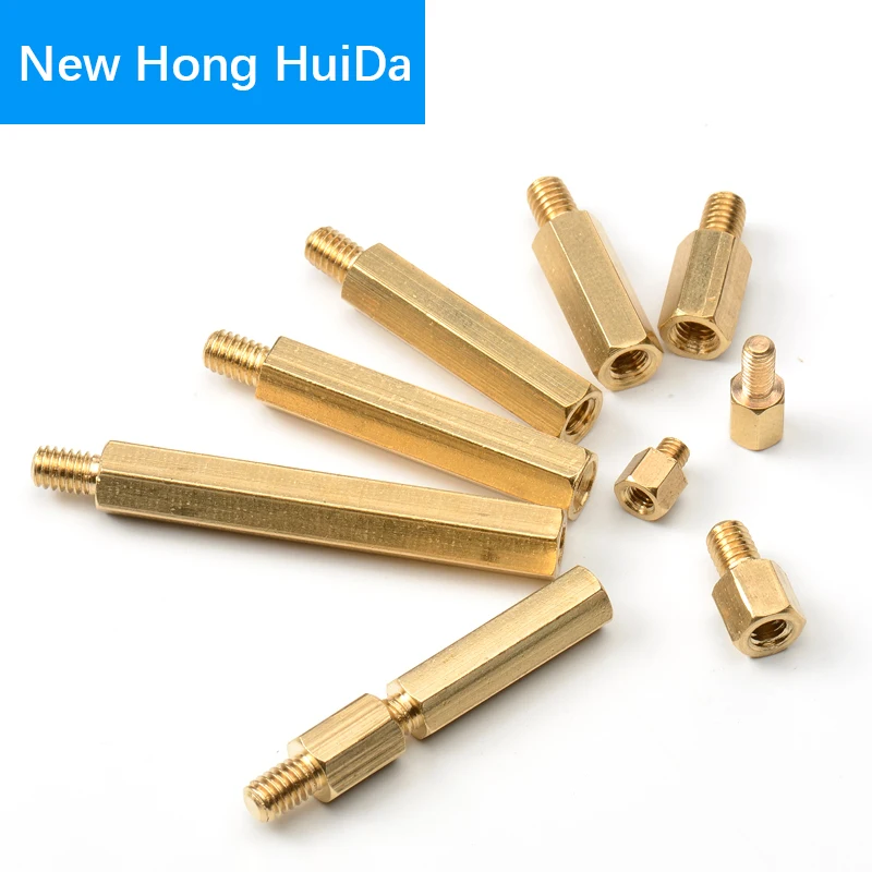 Ochoos M440 Hexagonal Threaded Double Pass Brass Spacers Hexagon Copper Post Fasteners Ochoos M440 Hexagonal Threaded Double Pass Brass Spacers Hexagon Copper Post Fasteners