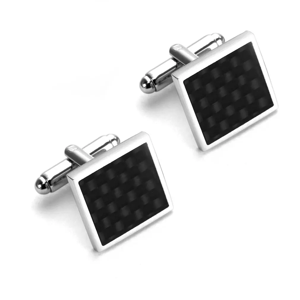 Luxury Fashion Laser Engraved Check Sudoku Design Cufflink 18 Style For 