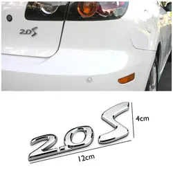 Модный металлический автомобиль Стикеры Авто кузова 2,0 S Эмблема/Бейдж/логотип наклейка для Mazda 2 3 5 6 Mpv Субару Outback CX-5 CX-7 CX-9 Atenza Axela RX7 RX8 626