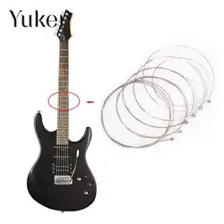 Yuker 12 шт./компл. акустической гитары струнные музыкальные Instrauments аксессуары стали строка для Guitarra бас Запчасти и аксессуары
