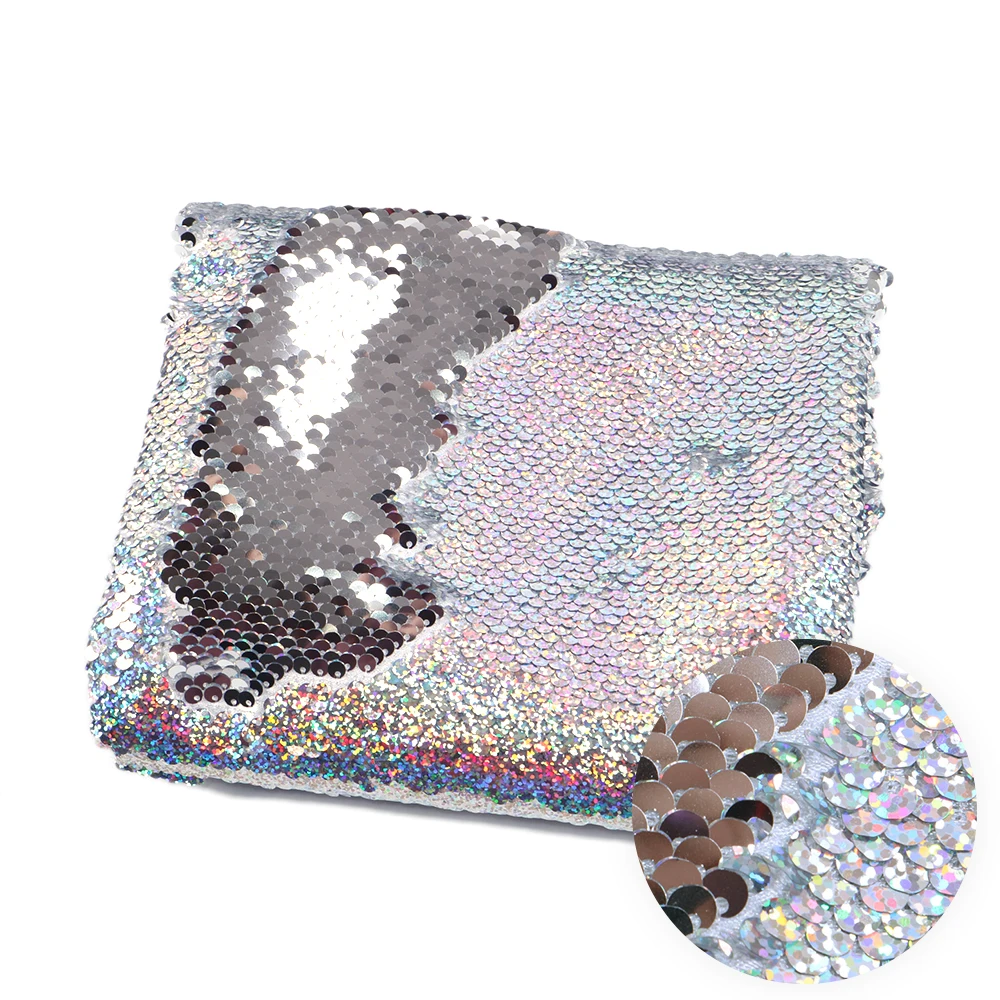 

New 50*130cm Laser Reversible Fish Scale Sequin Fabric Patchwork for Sewing Dress Cloth Making Puppet DIY,c5908