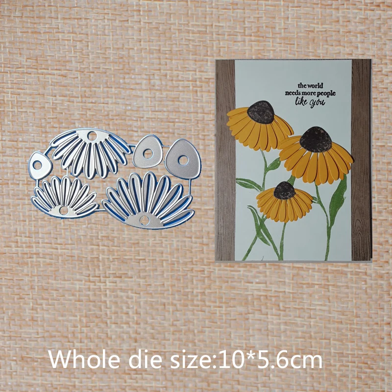 

Chrysanthemum Metal Cutting Dies flower decoration Scrapbooking Album Paper DIY Craft Embossing stencil 100*56 mm