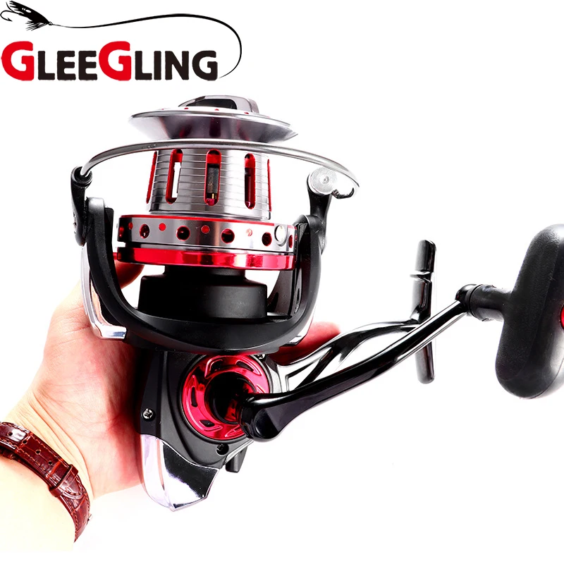 

GLEEGLING 10000-12000 Series Water Resistance Spinning Reel 15+1BB 18kg Drag Power Fishing Reel for Bass PikeCarp Fishing