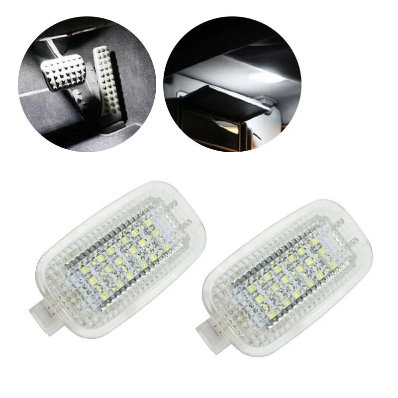 

2pcs Trunk Car LED Lamps Light Replace White For Mercedes Vanity Side Door Foot Area high quality Lights accessories