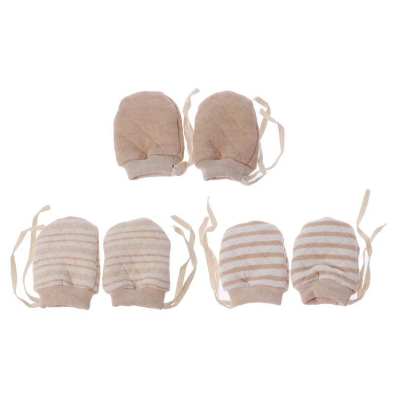 Зимний, утепленный, для детей анти царапин перчатки защита на Кроватку Новорожденного лица варежки Sep7-A