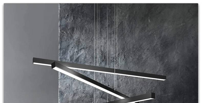 Luzes de Alumínio em Linha Sala de Jantar Moderno Faça Você Mesmo Reta Led Lustre Luminaria Sala Pingente Luzes Luminárias 3 13 luminaria sala led pingente luzes luminárias
